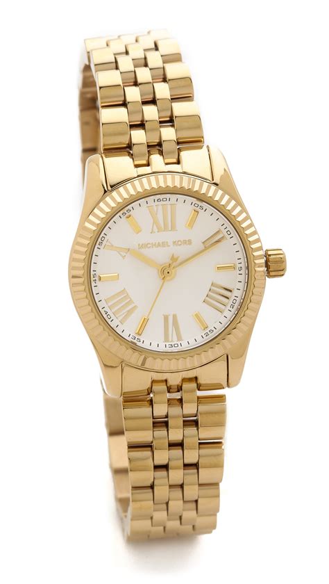 michael kors petite watch gold